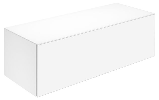 Боковая тумба Keuco Plan 32928 300000 корпус ламинированный матовый белый, фасад стекло белый глянцевый