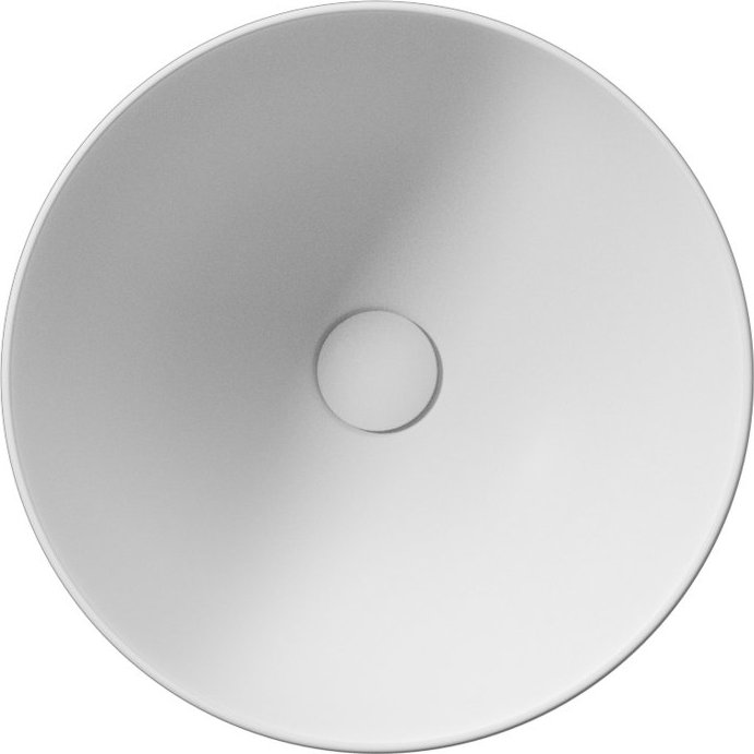 Раковина-чаша накладная круглая GSI PURA 885209 420 мм х 420 мм, без отверстия под смеситель, Белый матовый