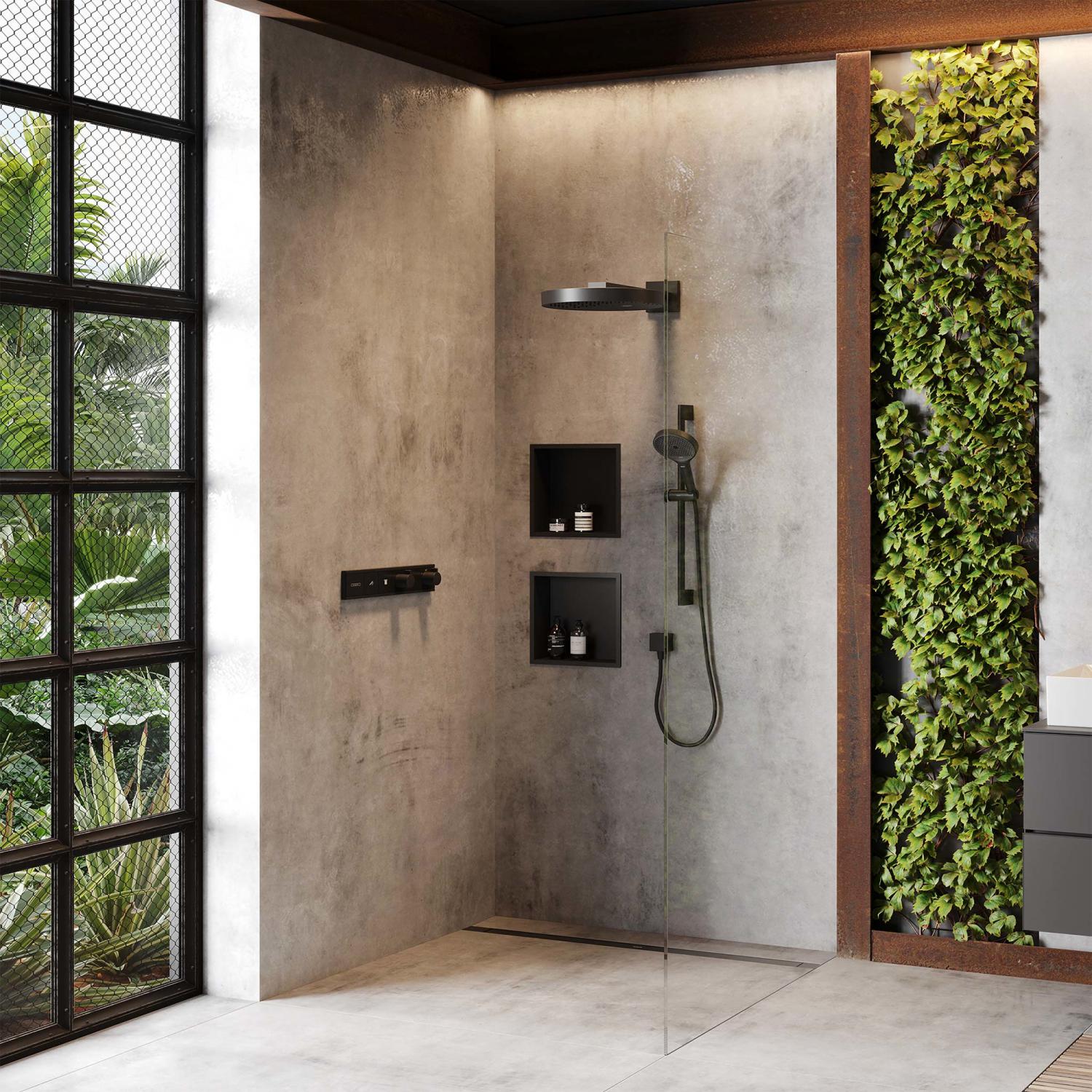 Внешняя часть трапа для душа HANSGROHE RainDrain Match Plus 56218800 1200 мм, с регулировкой по высоте, цвет Нержавеющая сталь
