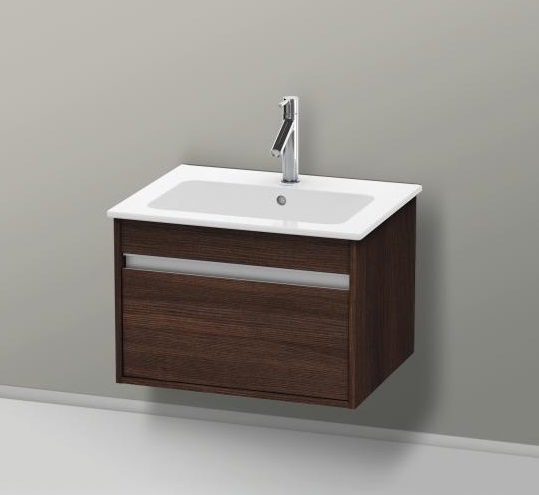 Тумба подвесная под раковину Duravit Ketho KT641805353 с выдвижным ящиком, каштан тёмный