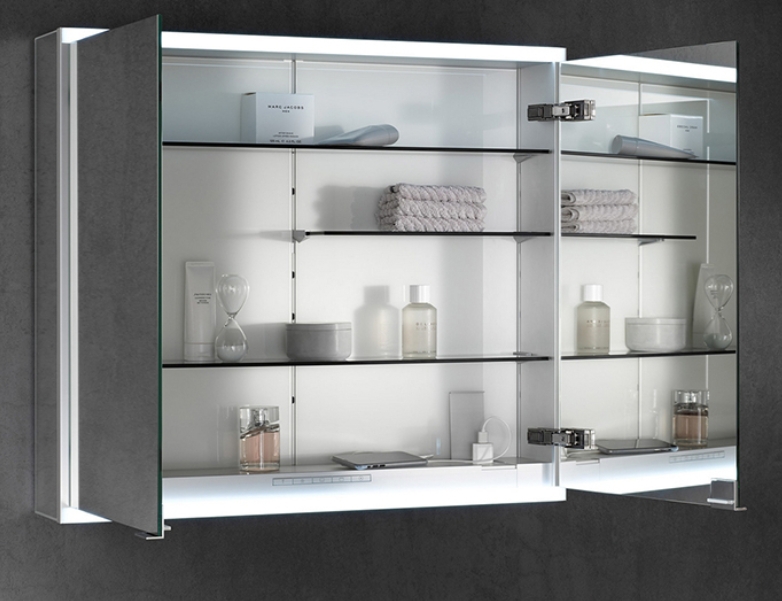 Зеркальный шкаф настенный с подстветкой KEUCO Royal Modular 2.0 800211080100200 800 мм х 700 мм х 160 мм, 2 створки, 2 розетки