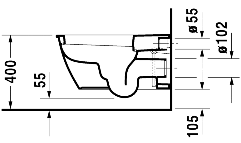 Подвесной унитаз Duravit Darling New 2544090000 62 см белый