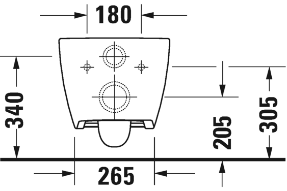 Подвесной унитаз Duravit  Viu  2511090000  57 см  безободковый (Rimless)