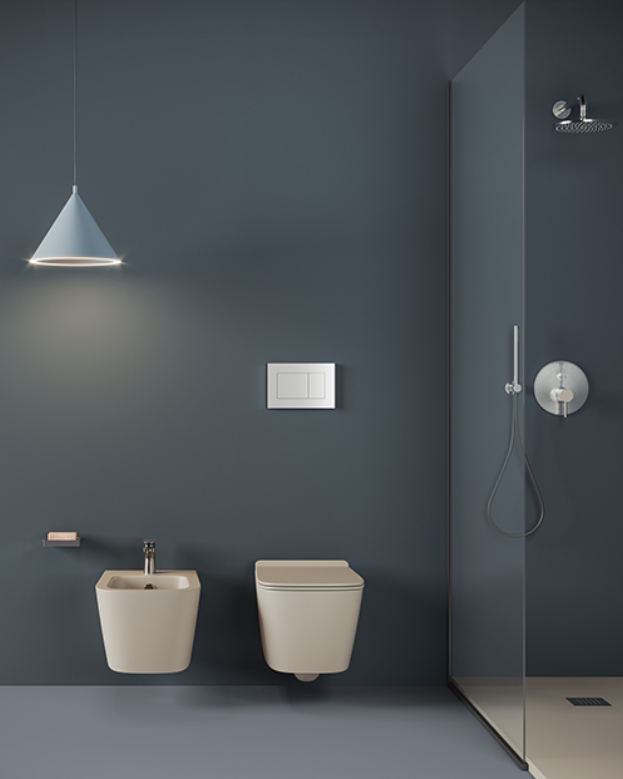 Mini унитаз подвесной безободковый прямоугольный ARTCERAM А16 ASV005 01 00 450 мм х 360 мм, цвет Белый глянцевый