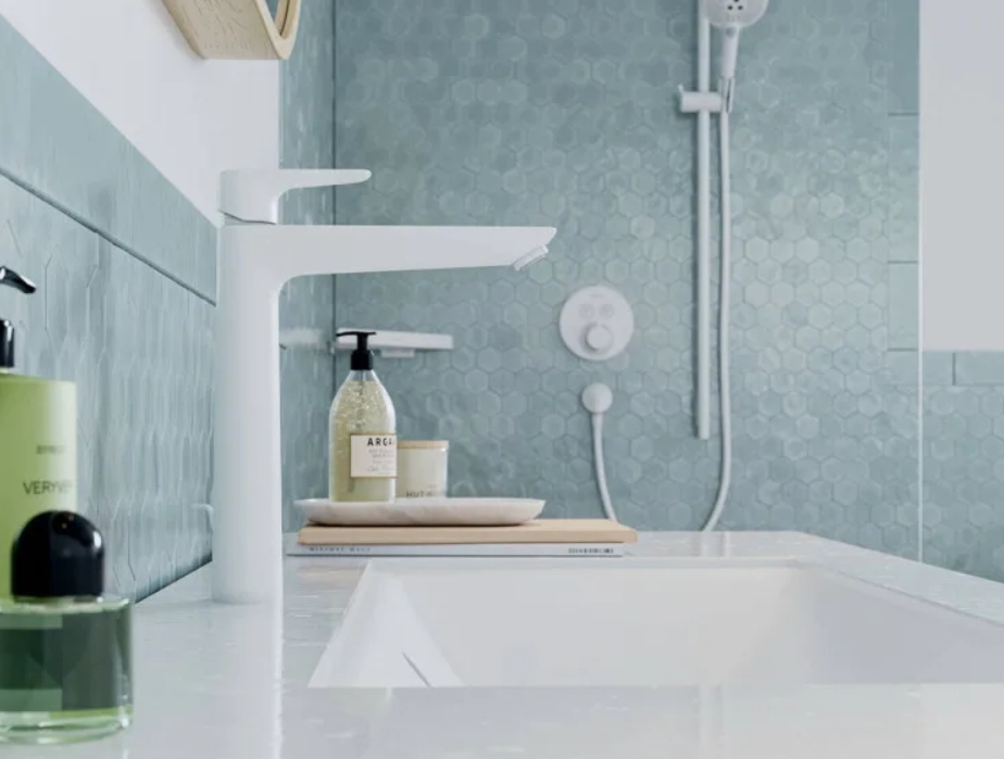 Смеситель для раковины Hansgrohe Talis E 71716700 с донным клапаном, белый матовый