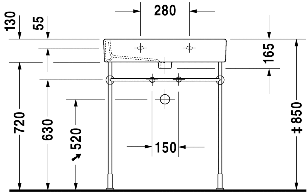 Раковина подвесная Duravit Vero 0454700027 70х47см