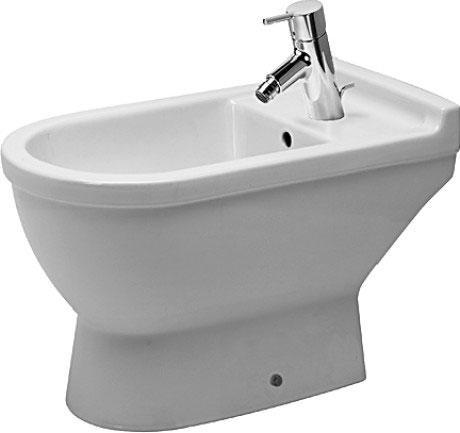 Напольное биде Duravit Starck 3 2234100000 с переливом, с креплением, белое