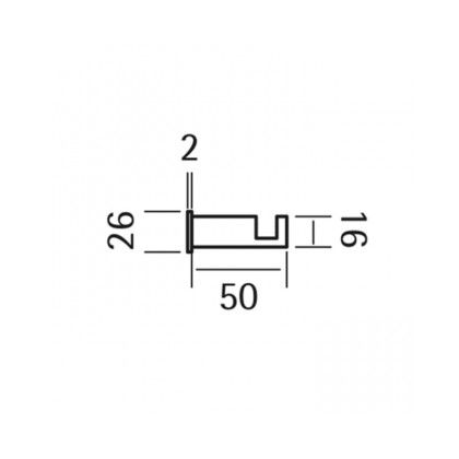 Крючок для ваннной комнаты CISAL Xion XI090711D1 цвет Нержавеющая сталь
