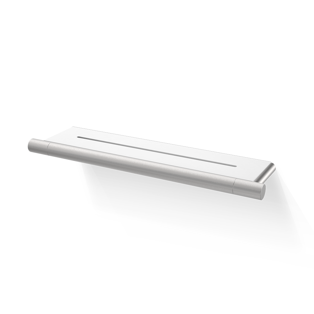 Душевая полочка   DECOR WALTHER  BAR DA  0863876   2 X 35 X 9 см, белый композит Solidsurface,  латунь цвет сталь матовая