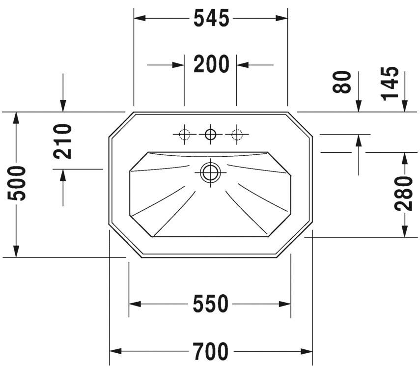 Раковина подвесная Duravit 1930 0438700000 70х50см 