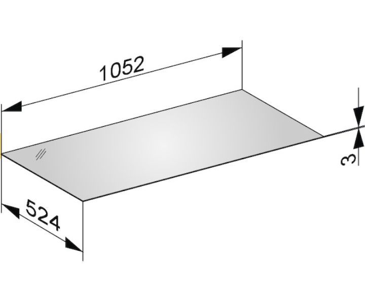 Декоративная верхняя крышка из кристаллина для боковой тумбы KEUCO EDITION 11 31324 119000 Антрацит глянцевый
