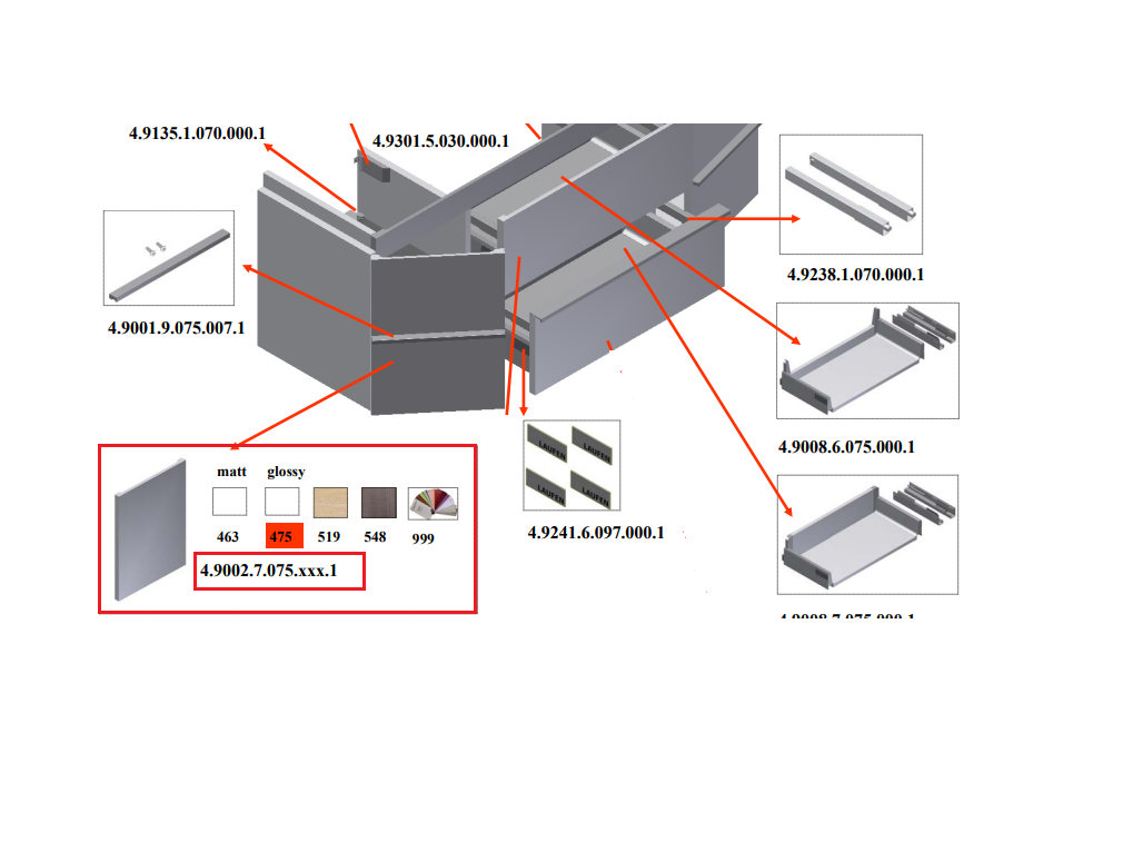 РАСПРОДАЖА Дверца для мебели Laufen  Case   4.9002.7.075.464.1 левая/правая, цвет белый глянцевый,  запчасть