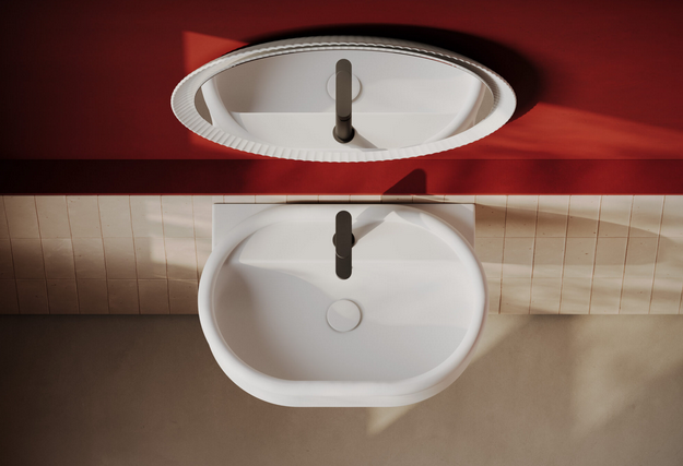 Подвесная овальная раковина ARTCERAM Brera BRL004 01 00 600 мм х 450 мм х 150 мм, с переливом, с отверстием для смесителя, цвет Белый глянцевый