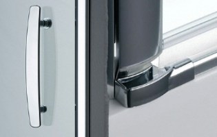 РАСПРОДАЖА Дверь в нишу Provex Elegance/Vario 0005 NE 28 GL N 1000 мм х 1975 мм, матовый алюминий/стекло прозрачное