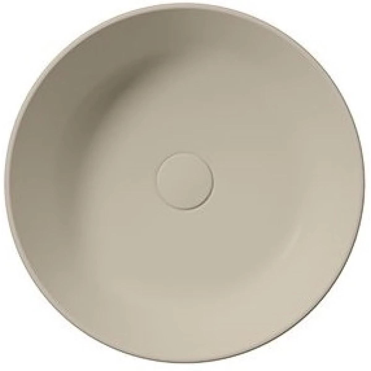 Раковина накладная круглая GSI KUBE X 942708 450 мм х 450 мм, без отверстия под смеситель, без перелива, цвет Creta Matte