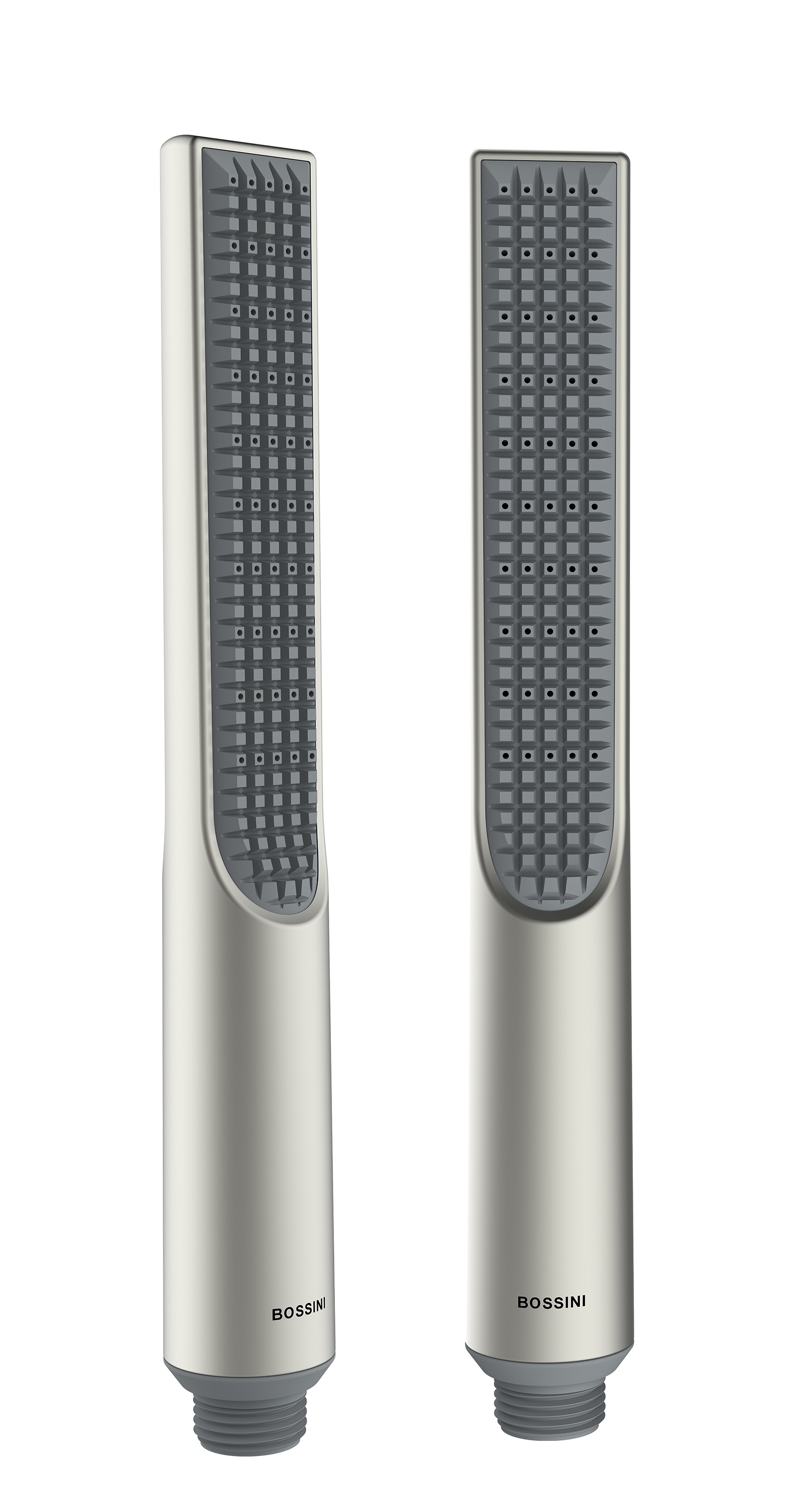 Наружная часть смесителя для ванны BOSSINI Apice Z00555.094 c изливом, душем-палочкой и шлангом, никель шлифованный