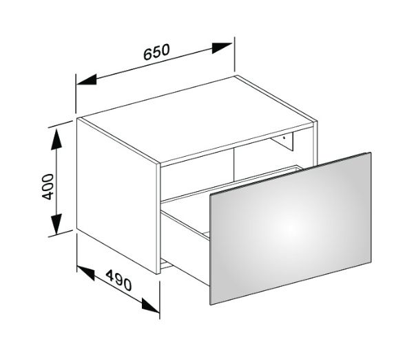 Боковая тумба Keuco Plan 32925 140000 корпус лак матовый трюфель, фасад стекло трюфель глянцевый