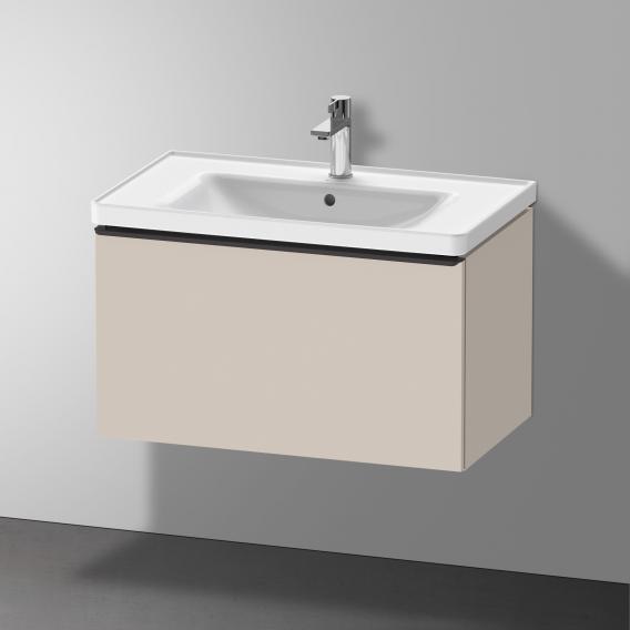 Тумба подвесная под раковину DURAVIT D-Neo DE425509191 784 мм х 452 мм, с одним выдвижным ящиком, серо-коричневый матовый