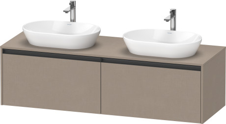 Тумба подвесная под две раковины DURAVIT KETHO.2 K24889B75750000 550 мм х 1600 мм х 459 мм, лён