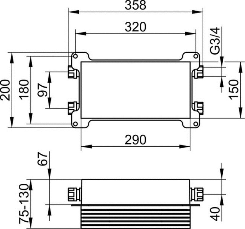 Встраиваемая функциональная часть KEUCO meTime_spa 56162 000072 для панели с термостатом на 2 потребителя