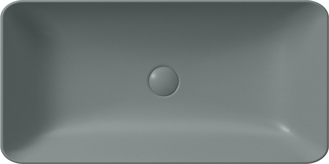 Раковина накладная GSI NUBES 904004 800х400 мм, без отверстия под смеситель, без перелива, цвет Agave Matte