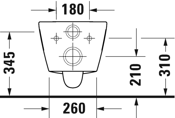 Унитаз подвесной + сиденье Duravit D-Neo Rimless 45780900A1 370 мм х 540 мм, с вертикальным смывом, без смывного края, с креплением Durafix, белый