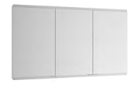 Зеркальный шкаф без подсветки KEUCO Royal Modular 2.0 800301120100000 с тремя дверцами, настенный, серебристый анодированный