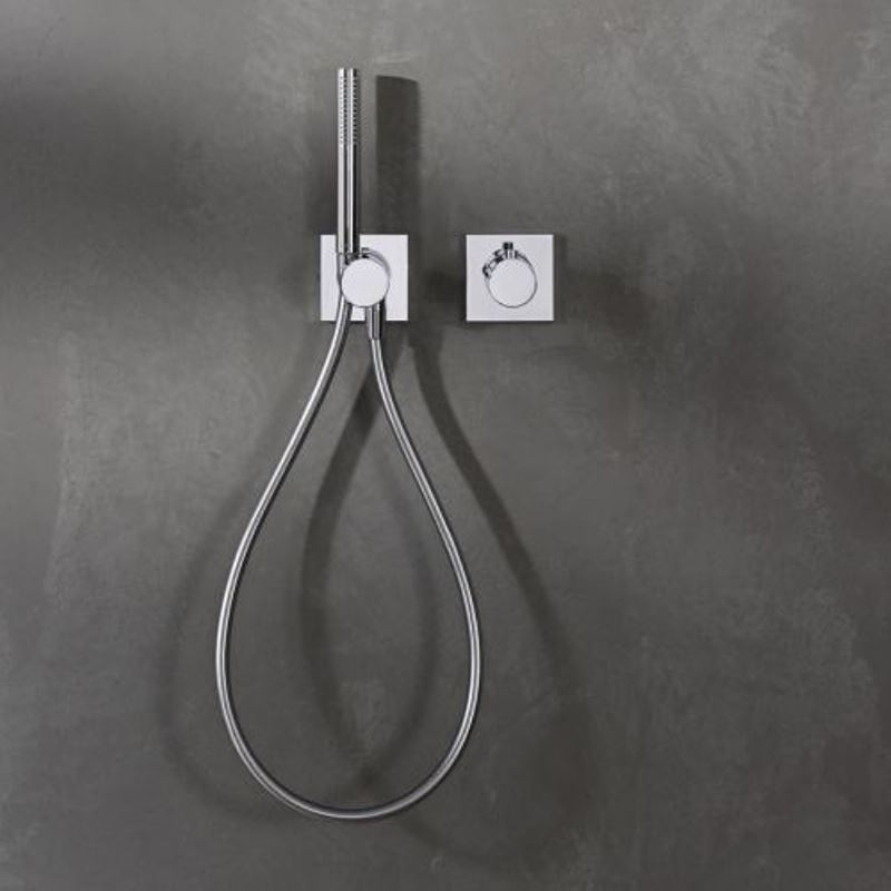 Запорный вентиль с переключателем на 3 потребителя Keuco IXMO 59549 010202 с выводом для шланга и держателем лейки хром