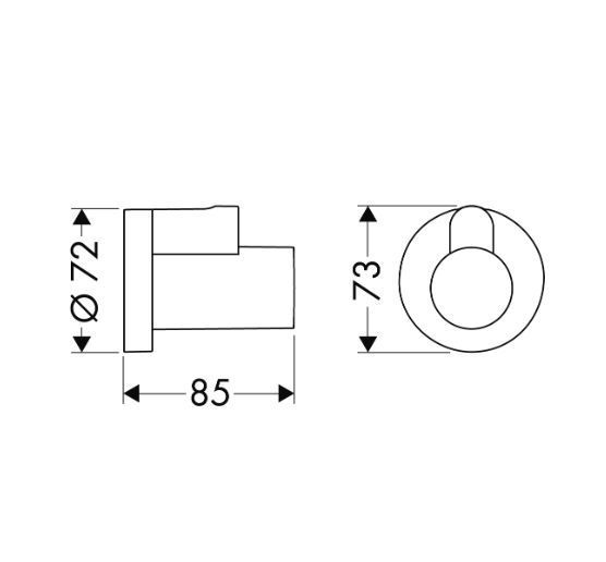 Декоративная накладка для вентиля HANSGROHE Flowstar 13950340 цвет Шлифованный чёрный хром