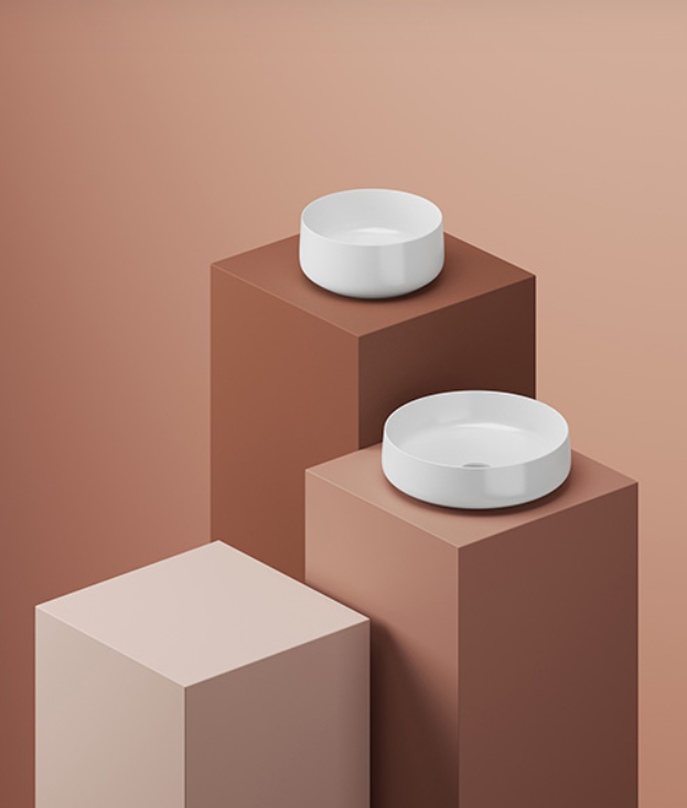 Накладная круглая раковина ARTCERAM Cognac COL001 01 34 420 мм х 420 мм х 160 мм, без перелива, без отверстия под смеситель, цвет Белый глянцевый