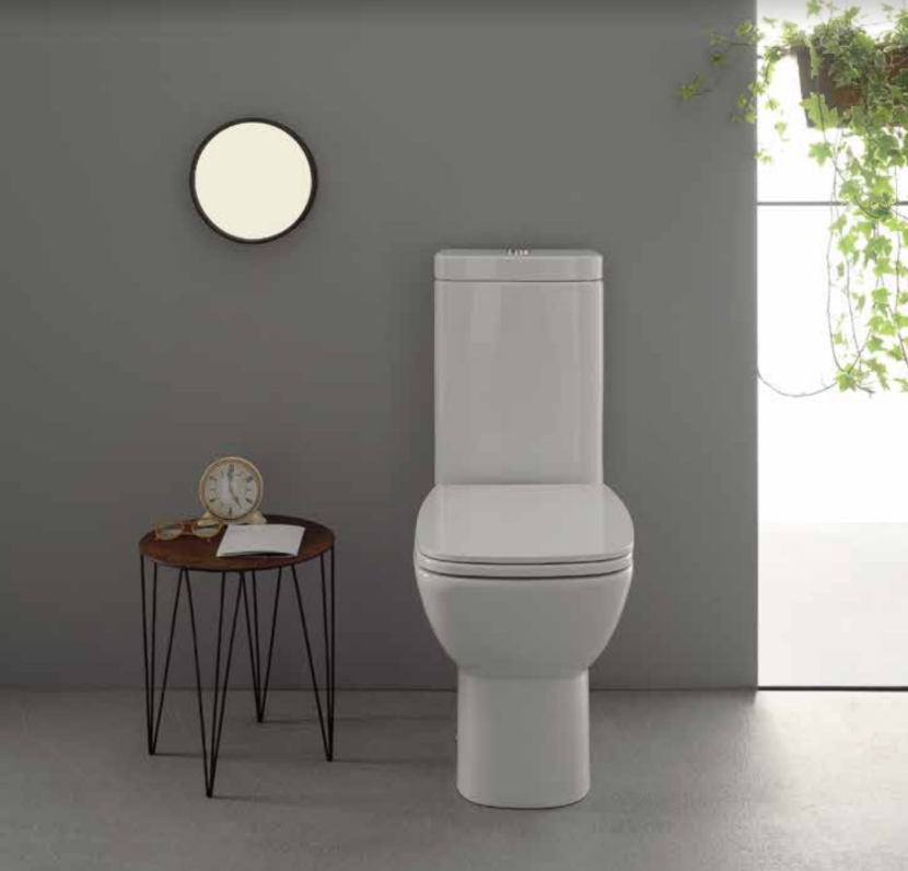 Унитаз напольный GLOBO DAILY DA003BI 370 мм х 650 мм х 430 мм, c выпуском Vario, с креплением, белый глянцевый