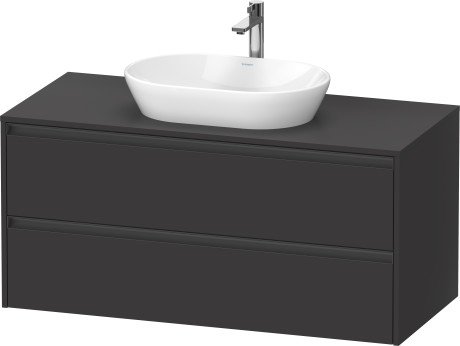 Тумба подвесная под раковину DURAVIT KETHO.2 K24897080800000 550 мм х 1200 мм х 568 мм, графит суперматовый