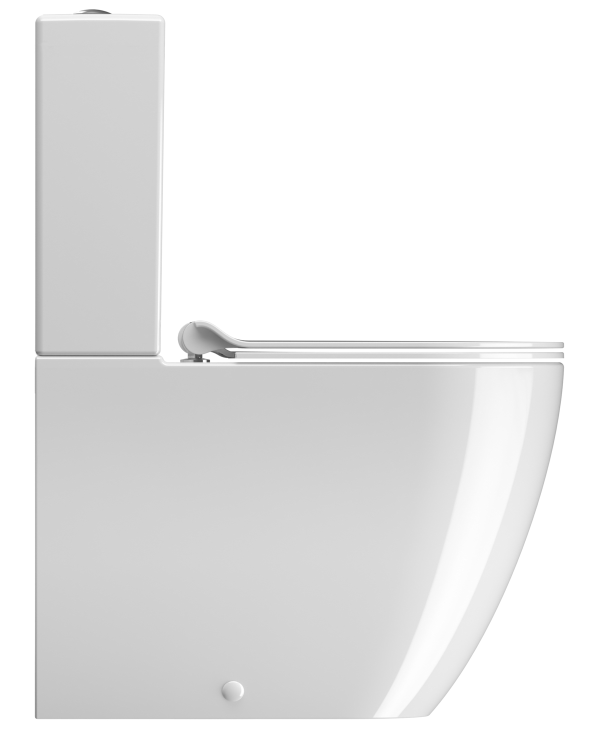 Унитаз напольный безободковый GSI PURA 8806F11 630 мм х 360 мм, Swirlflush, с креплением, цвет Белый глянцевый (старый артикул 880611)