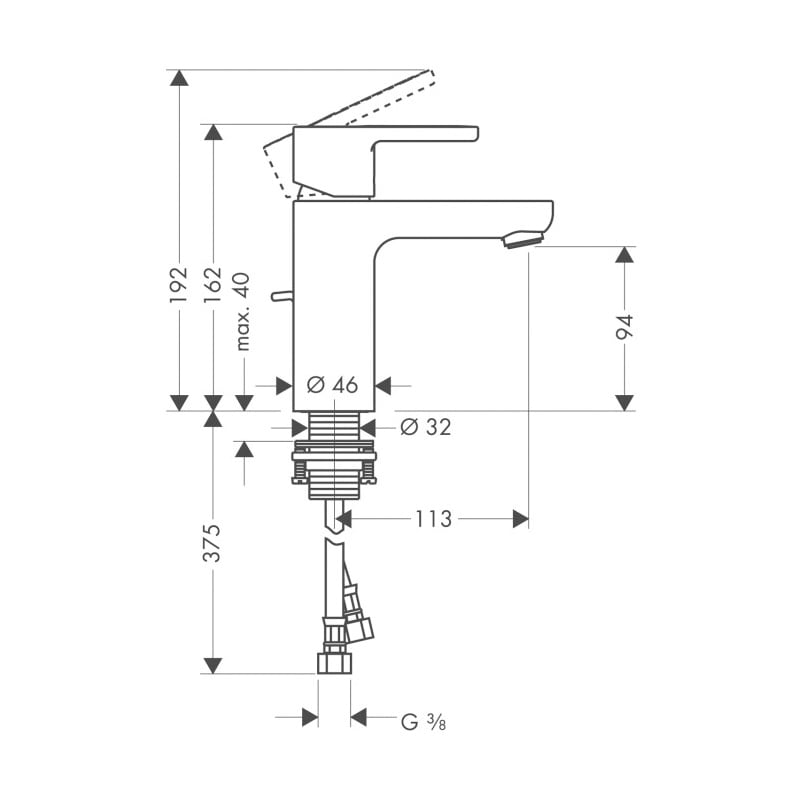 Смеситель для раковины Hansgrohe Metropol S 14061000 Хром (изделие снято с производства)