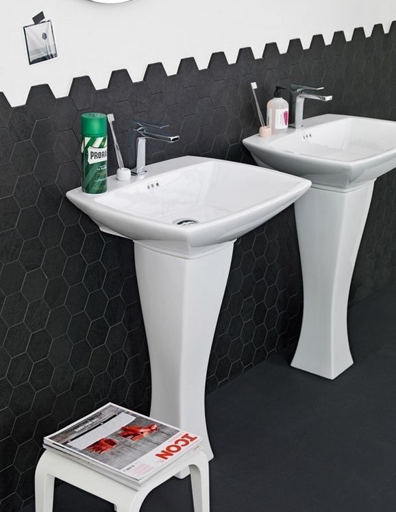 Раковина накладная ARTCERAM JAZZ JZL004 01 00 480 мм х 700 мм, c отверстием под смеситель, с переливом, белый глянцевый