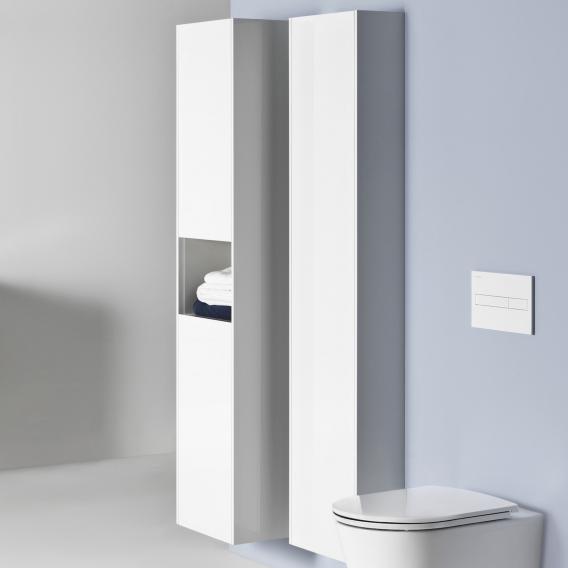 Высокий шкаф-пенал  Laufen  Base  4.0270.2.110.261.1    165 см, с открытой полкой, 2 двери без ручек, петли справа, белый глянцевый
