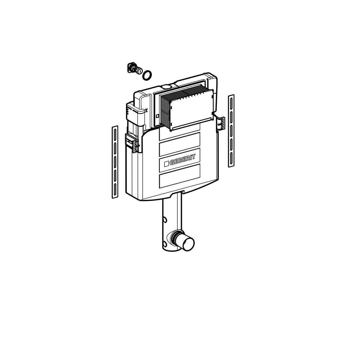 Смывной бачок скрытого монтажа Geberit 109.300.00.5 UP320 для приставного унитаза