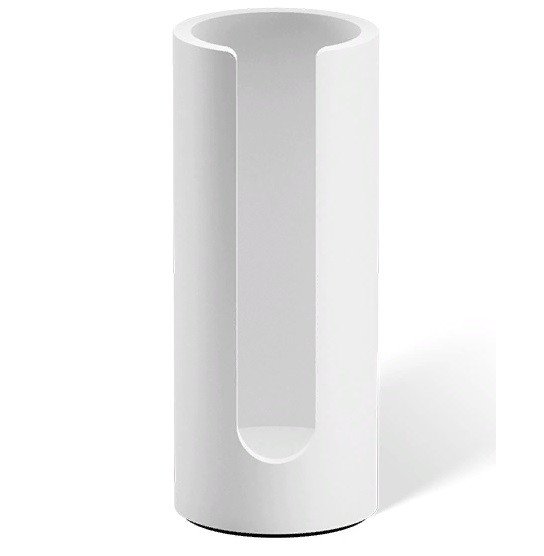 Дозатор ватных дисков DECOR WALTHER (STONE WPB) 0973350      17 X Ø 7 см, из искусственного камня Solid Surface,  белый матовый