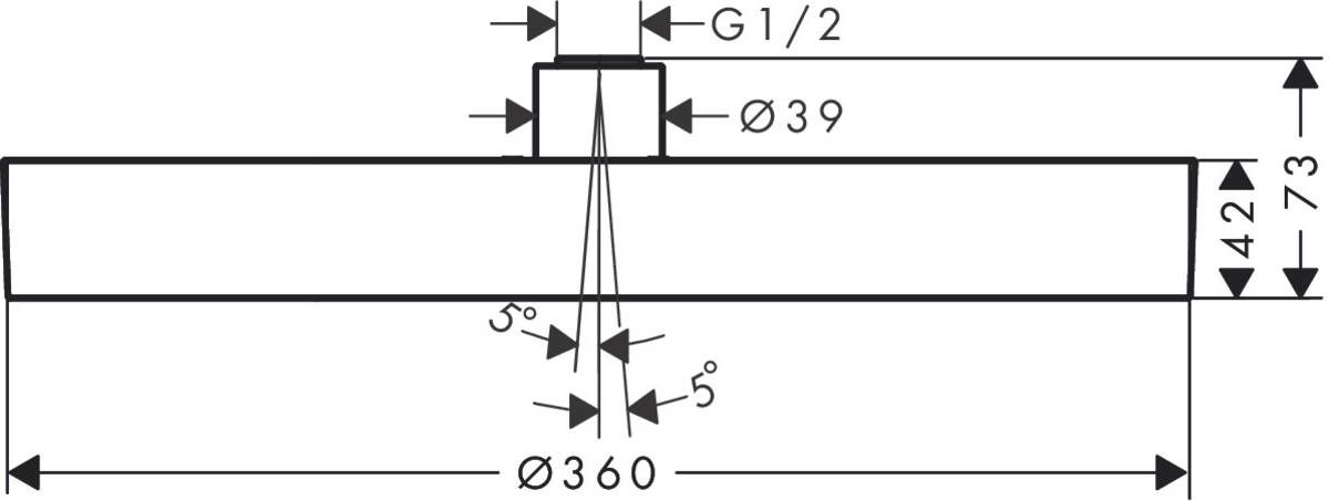 Верхний душ Hansgrohe Rainfinity 360 1jet 26231700 с потолочным кронштейном, белый матовый