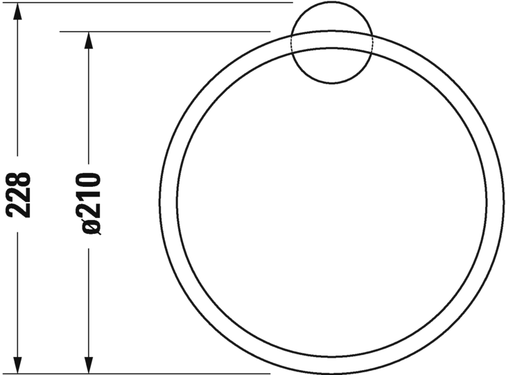Кольцо для полотенца Duravit Starck T 0099471000 хром
