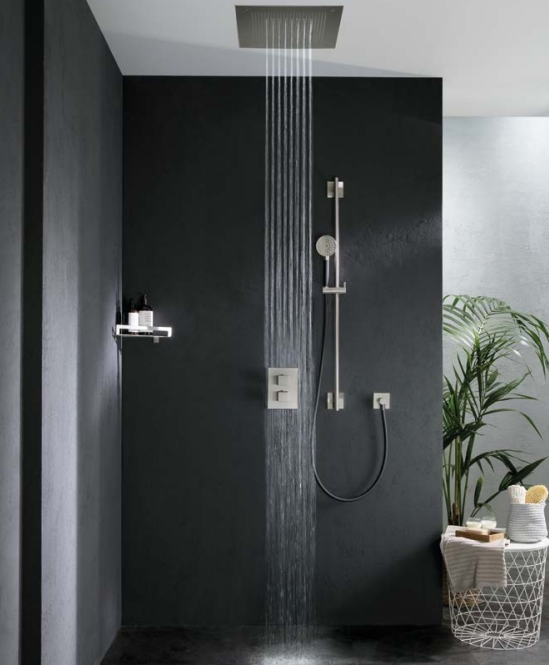Угловая полочка для душа ALMAR Showers Accessories E300002.MS цвет Нержавеющая сталь глянцевая