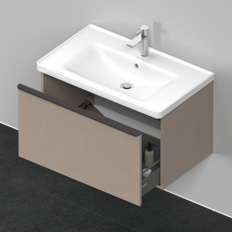 Тумба подвесная под раковину DURAVIT D-Neo  	DE425507575 784 мм х 452 мм, с одним выдвижным ящиком, лён