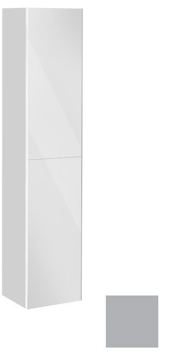 Высокий шкаф-пенал Keuco Royal Reflex  34030 130001 корпус матовый лак/фасад стекло титан