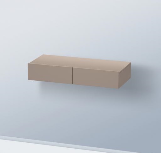 Полка Duravit DuraStyle DS8270 43 с двумя выдвижными ящиками, базальт матовый