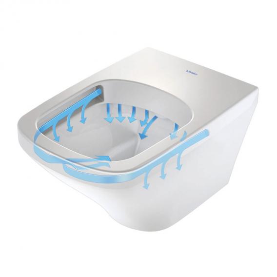 Унитаз подвесной с сиденьем Duravit DuraStyle Rimless 45710900A1 с вертикальным смывом, без смывного края, белый 