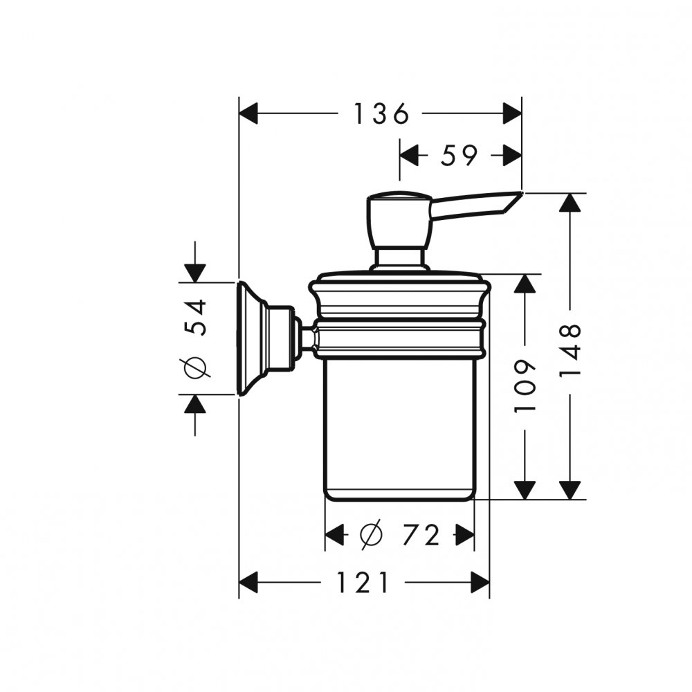 Дозатор для жидкого мыла AXOR Montreux 42019820 Шлифованный никель