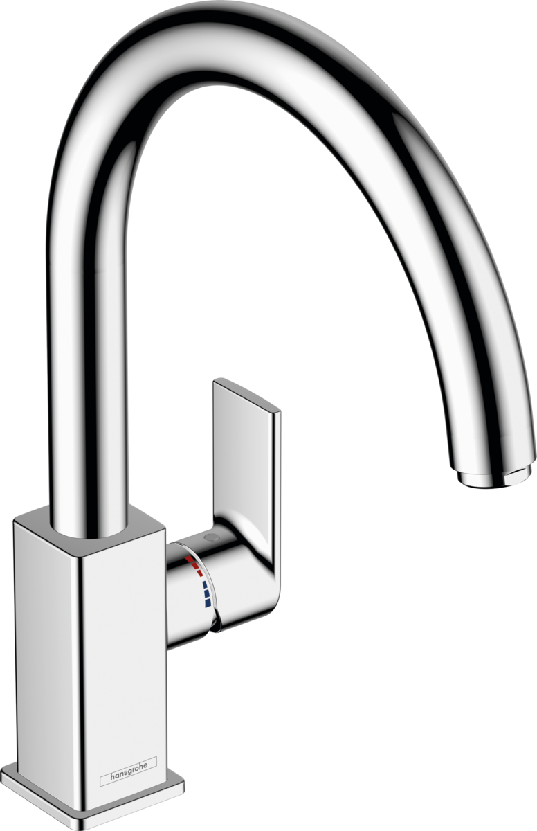 Смеситель для кухни однорычажный HANSGROHE Vernis Shape M35 71871000 260 мм, c поворотным изливом, хром