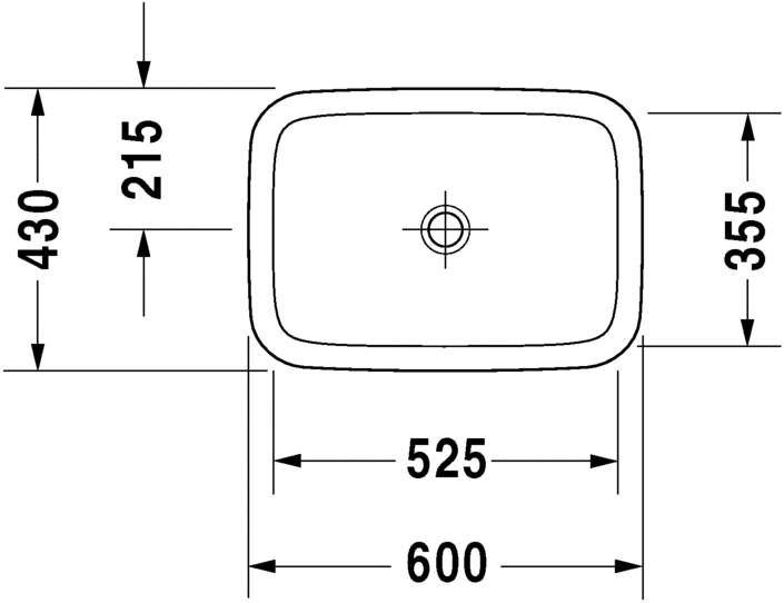 Раковина встраиваемая сверху Duravit Durastyle 0372600000 60х43см