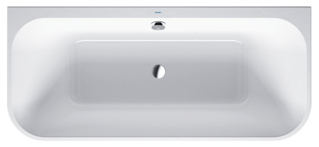 Акриловая ванна Duravit Happy D2 700318000000000 1800 х 800 пристенный вариант, c двумя наклонами для спины, с интегрированной акриловой панелью и ножками, белая