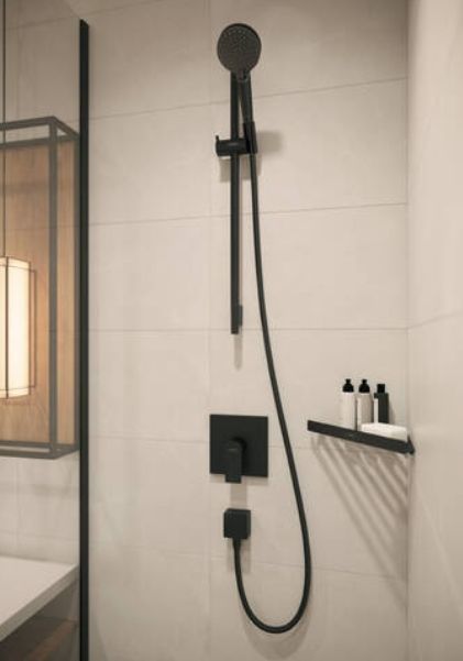 Душевой гарнитур HANSGROHE Vernis Blend 26423670 с ручным душем, с EcoSmart, цвет Чёрный матовый